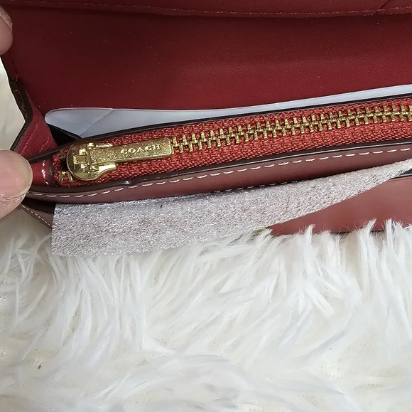 Coach Signature Heart Print Slim Card Case Wallet - Picture 5 of 11